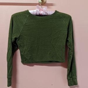 Green American Apparel Crop top